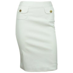 Dolce & Gabbana White Jean Skirt - Small