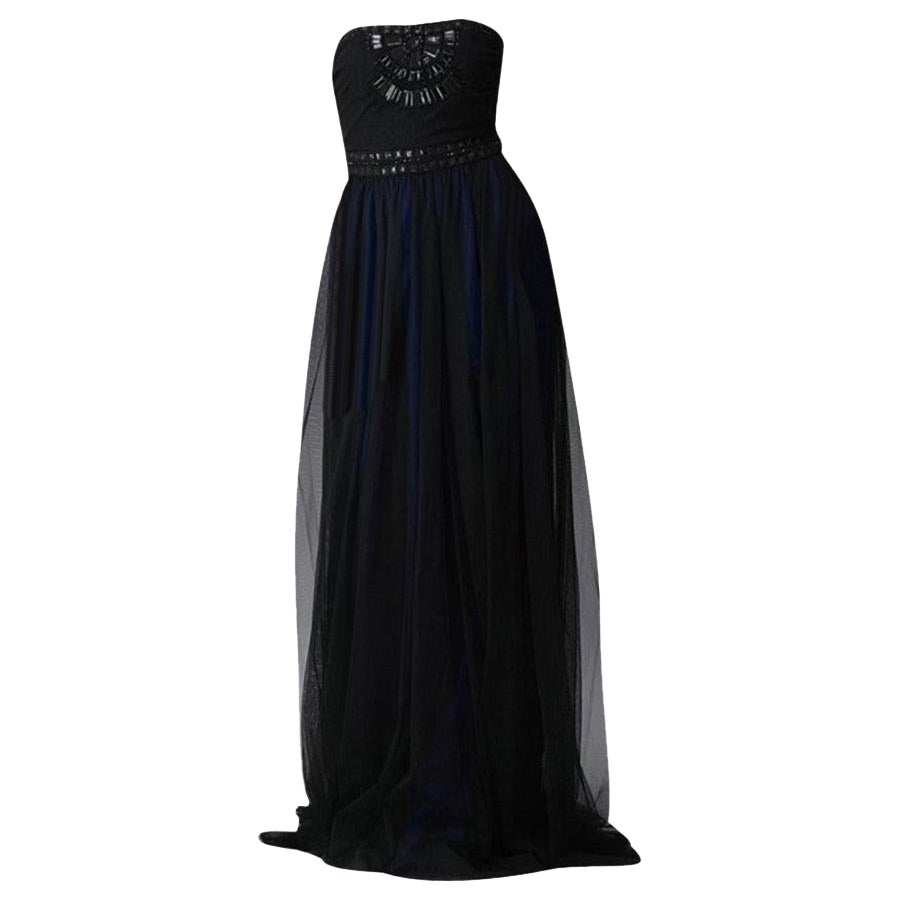 Neu Badgley Mischka Perlenbesetztes Abendkleid  Sz 4