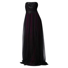 New Badgley Mischka Beaded Evening Dress Gown  Sz 4