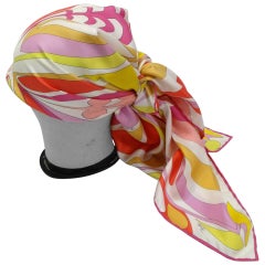 2000s Pucci Psychedelic Clover Printed Scarf