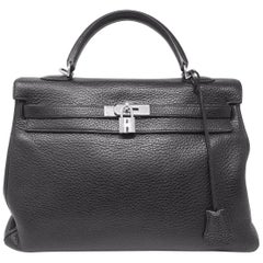 Hermes Paris Sac Kelly 35 Taurillon Clemance Black, 2008 