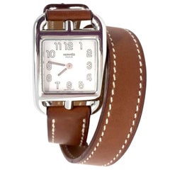 Hermes Paris Medium "Cape Cod" Double Strap Watch, Veau barenia Gold, 2006