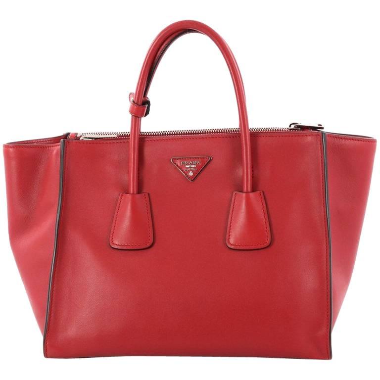 Prada Twin Pocket Tote City Calfskin Large