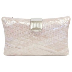 Vintage 1950s Lisette Mother of Pearl and Lucite Clutch Made in Italy 