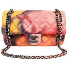 Chanel Printed Watercolor Mini Classic Flap Bag- Special Edition