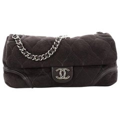 Chanel Rodeo Drive Flap Bag Quilted Microsuede Large