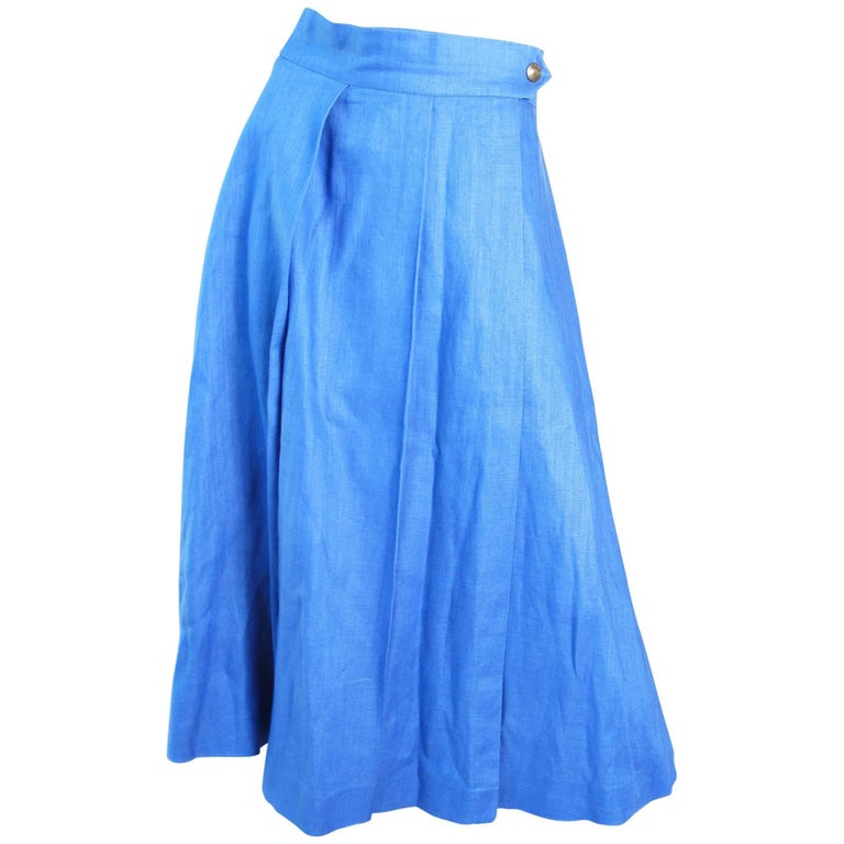 Hermes Linen Wrap Skirt For Sale at 1stDibs