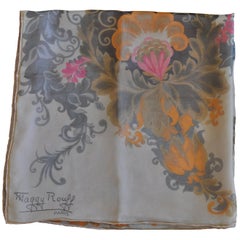 1930s Maggy Rouff Silk Scarf 30x30