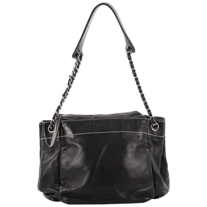 Chanel Lax Accordion Camera Bag Leather Medium