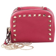 Valentino Rockstud Camera Chain Crossbody Bag Leather Mini