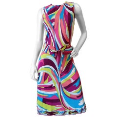 2000s Pucci Belted Sleeveless Dress