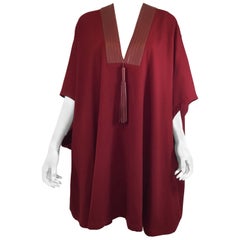 Hermes RTW Poncho Cape with Leather Tassel, Fall 2011
