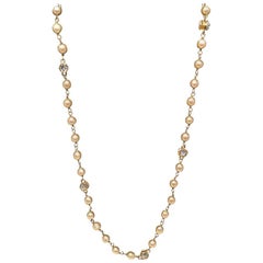 Chanel Vintage Pearl and Small Crystal Beaded Necklace