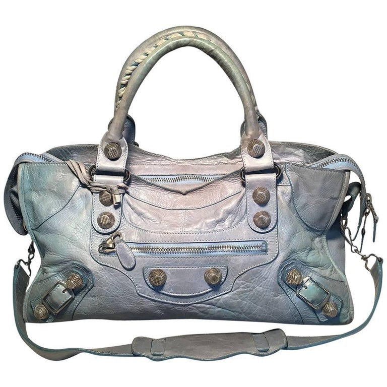 balenciaga blue purse