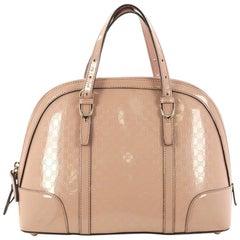 Gucci Nice Top Handle Bag Patent Microguccissima Leather Small