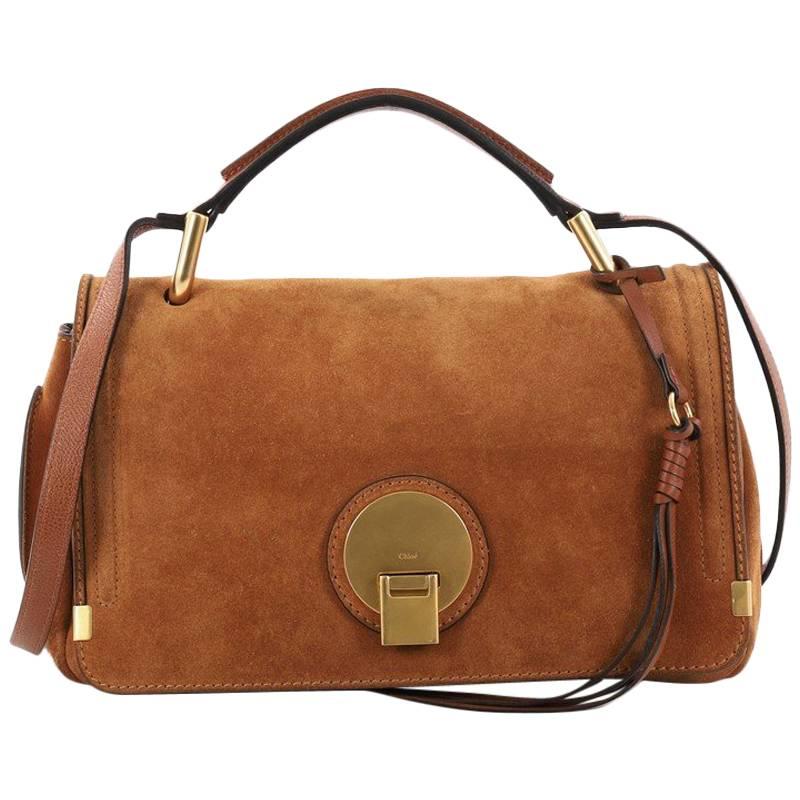 Chloe Indy Double Carry Bag Suede Small