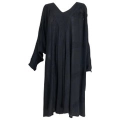 Laise Adzer black Susti gauze bat wing tunic caftan 1980s