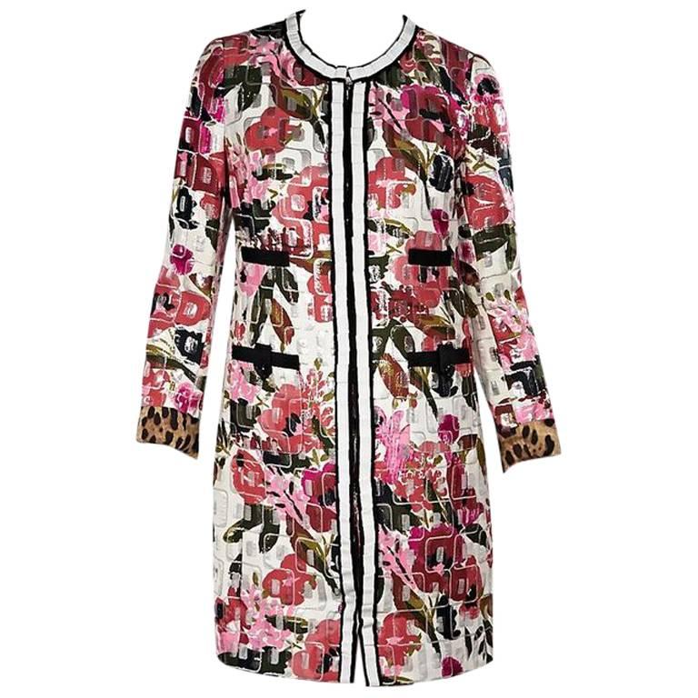 Multicolor Dolce & Gabbana Floral-Printed Coat