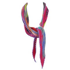 Hermès Multicolor Silk Plisse Scarf