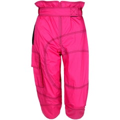 EMILIO PUCCI Bright Pink Highwaisted Windbreaker Capri Pants