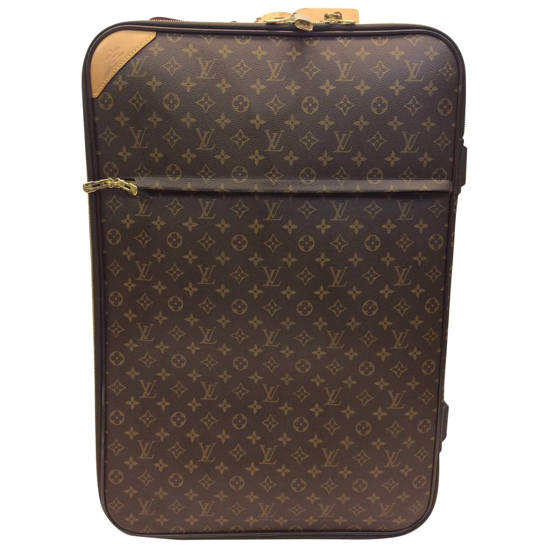 Leather travel suitcase Louis Vuitton Monogram Pegase Legere 65 Suitcase.  in General/other