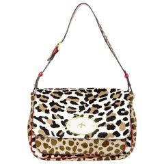 Mulberry Ponyhair Leopard Print Shoulder Bag