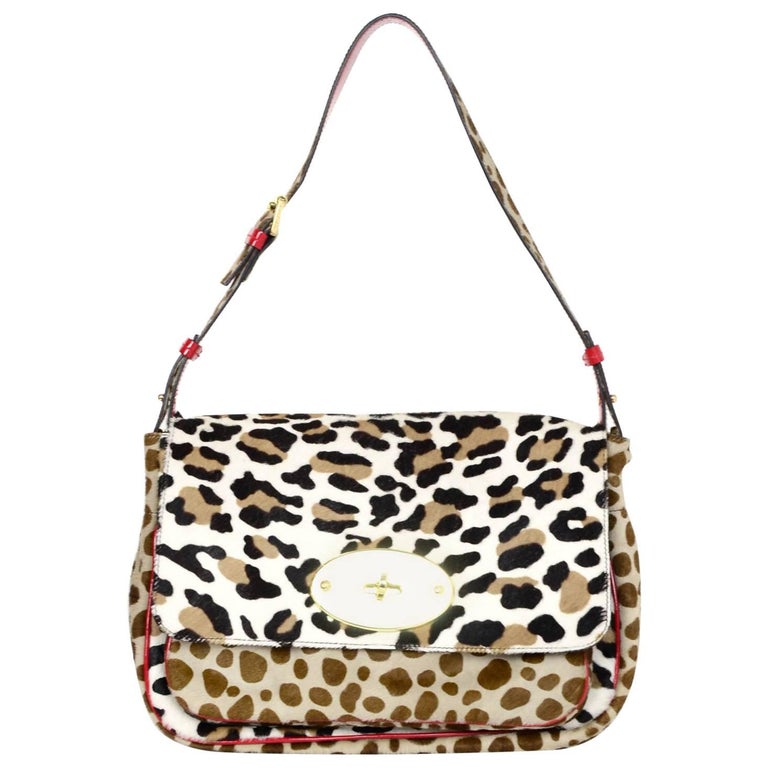 Mulberry Ponyhair Leopard Print Shoulder Bag at 1stDibs