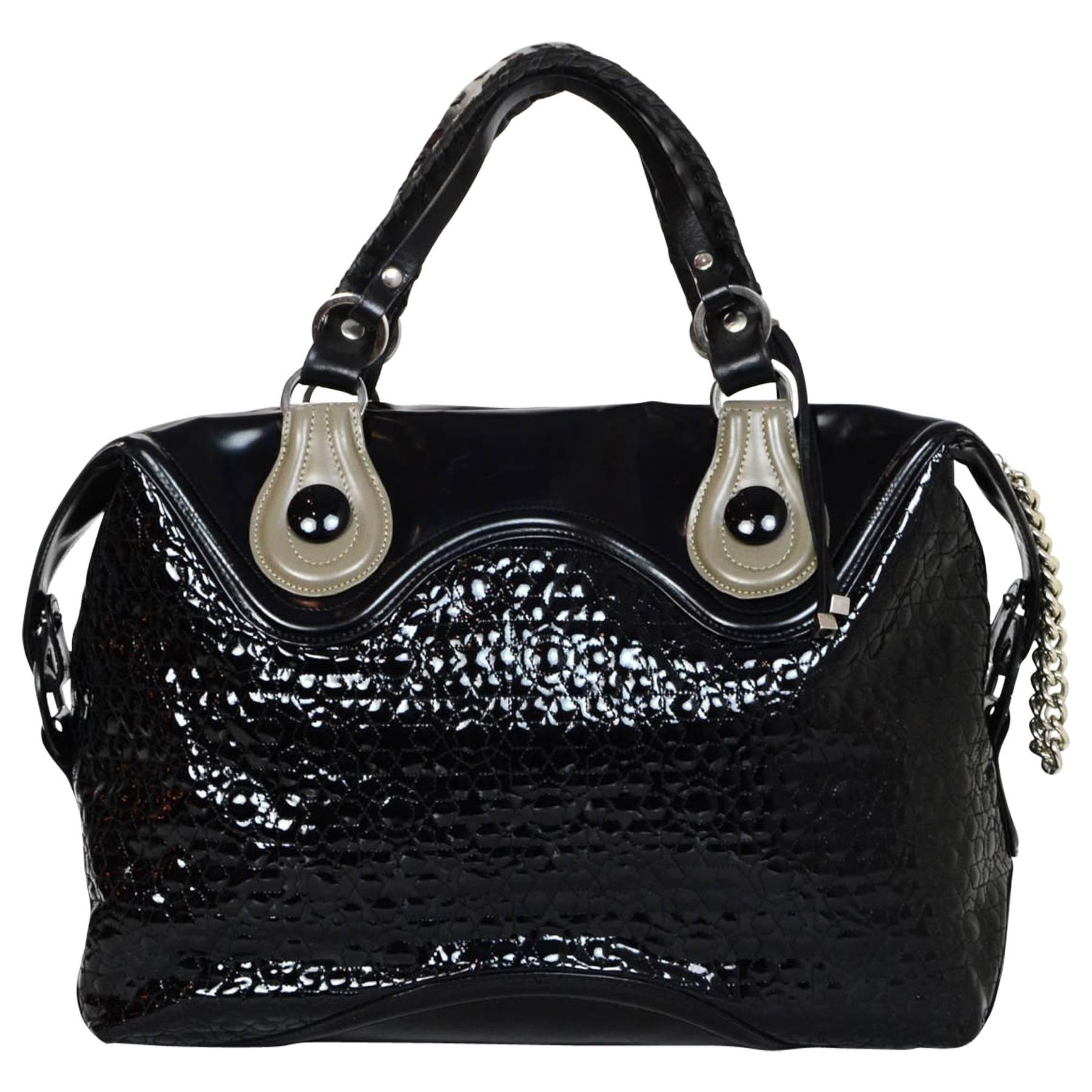 Pauric Sweeney Black Patent Large Handle Bag For Sale at 1stDibs ...
