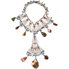 Vintage Showgirl Style Stone Necklace, 1960s