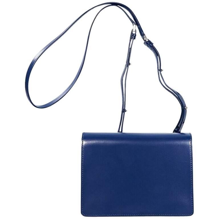 Blue Helmut Lang Leather Crossbody Bag For Sale at 1stDibs