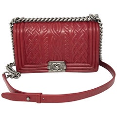Limited Edition Chanel Red LeBoy Crossbody Bag