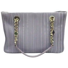 Bulgari Lavender Monte Plisse SHW Tote 