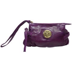 Gucci Magenta Lizard Clutch