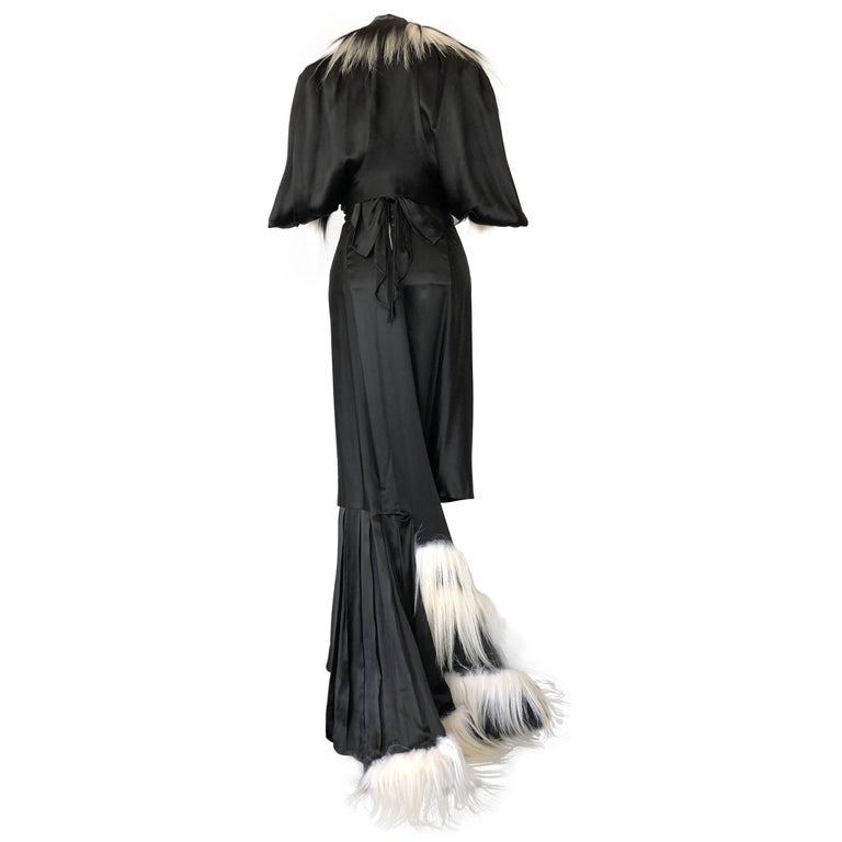 gown with fur