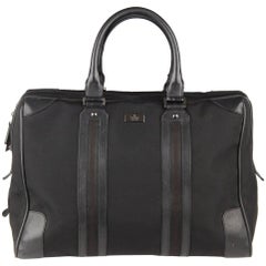 Gucci Black Canvas Soft Briefcase Travel Bag Overnight Bag