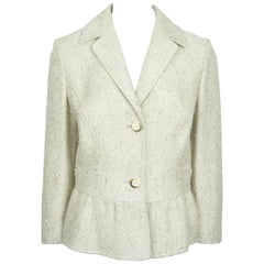 Valentino Chaqueta de mezcla de lana dorada metalizada - 10