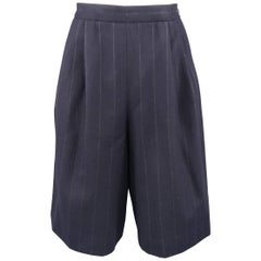 RALPH LAUREN Size 8 Navy Wool Dress Short Pants