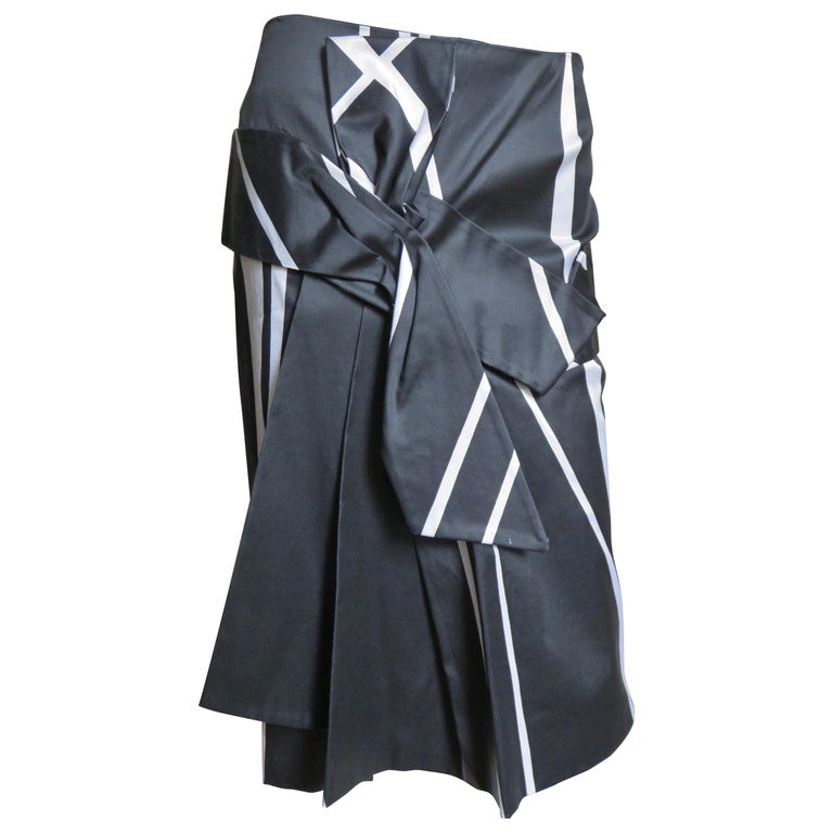 Martine Sitbon Vintage 1990s 90s Black Avant Garde Peplum Skirt at 1stdibs