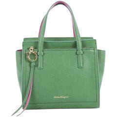 Salvatore Ferragamo Amy Tote Pebbled Leather Mini