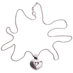 Chopard White Gold Very necklace  and Diamond Heart Pendant 
