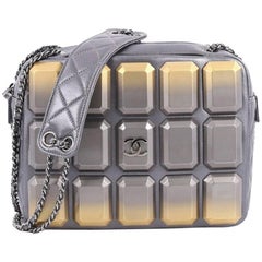 Chanel Evening Art Camera Bag Plexiglass Embellished Quilted Lambskin Small