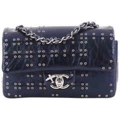 Chanel Airlines Grommet Studded Calfskin Mini Single Flap Bag 