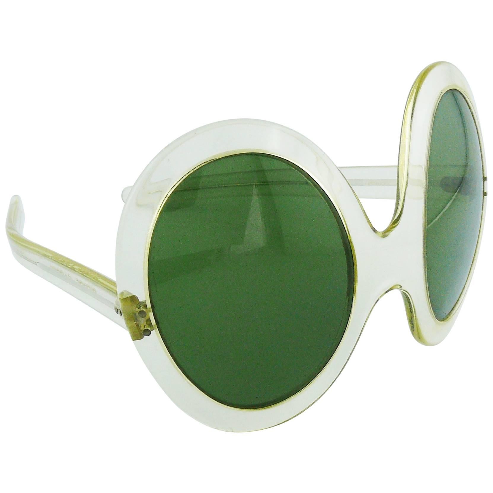 Pierre Cardin Vintage Lucite Oversized Avantgarde Sunglasses