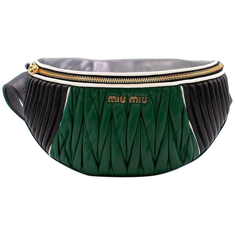 Miu Miu Matelasse Leather Belt Bag For Sale at 1stDibs miu miu belt bag