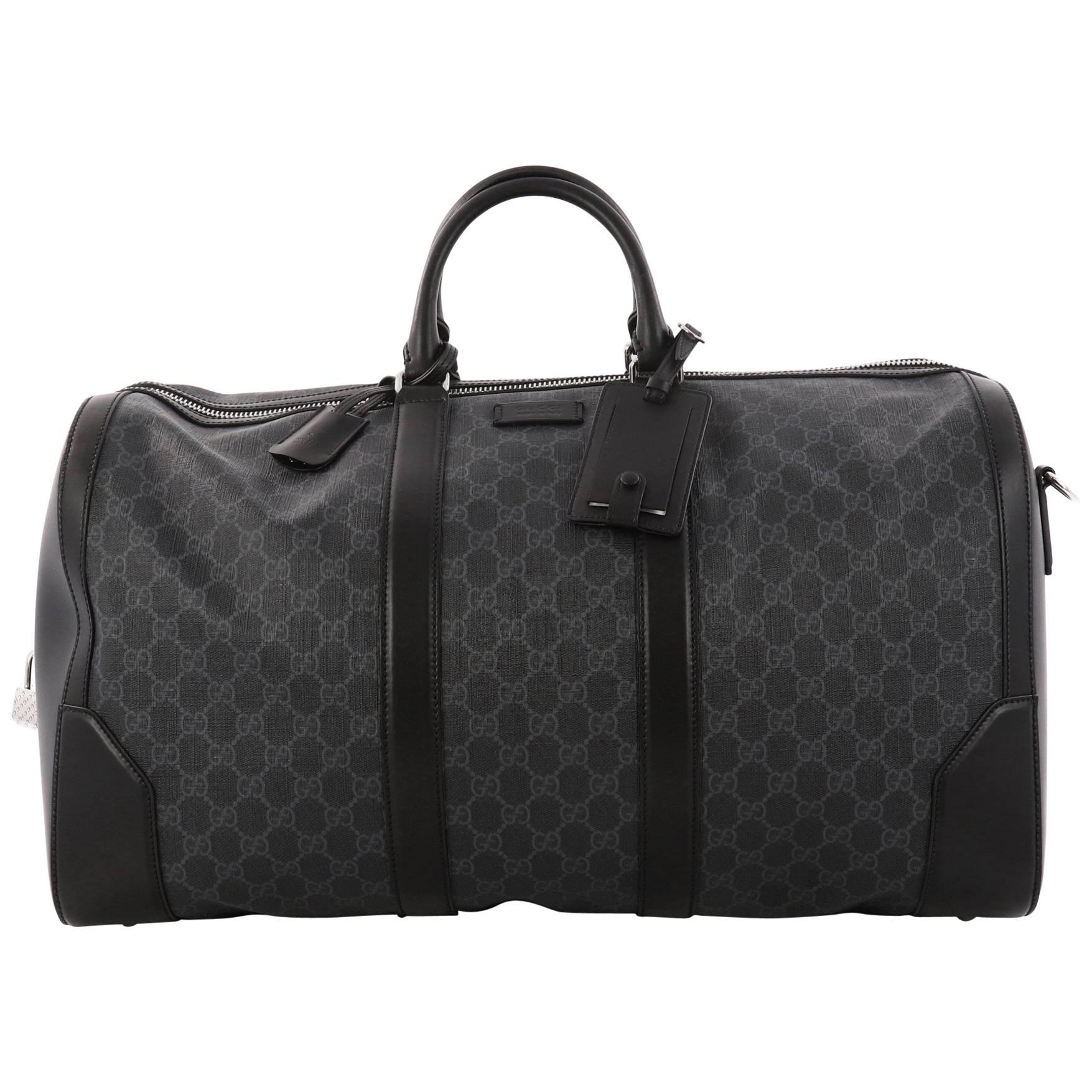  Gucci Convertible Duffle Bag GG Coated Canvas Large