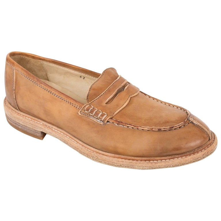Brunello Cucinelli Womens Brown Leather Oxfords Shoes For Sale at