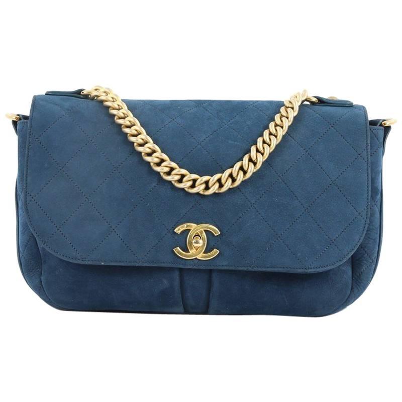 Chanel Paris in Rome Messenger Bag Quilted Nubuck Small
