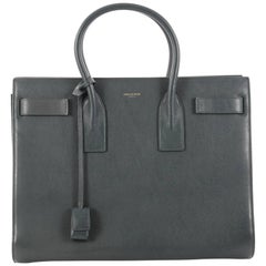 Saint Laurent Sac de Jour Handbag Leather Large