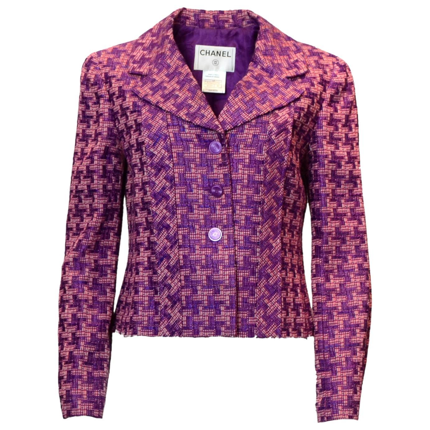 Chanel Purple & Pink Jacket Sz FR42