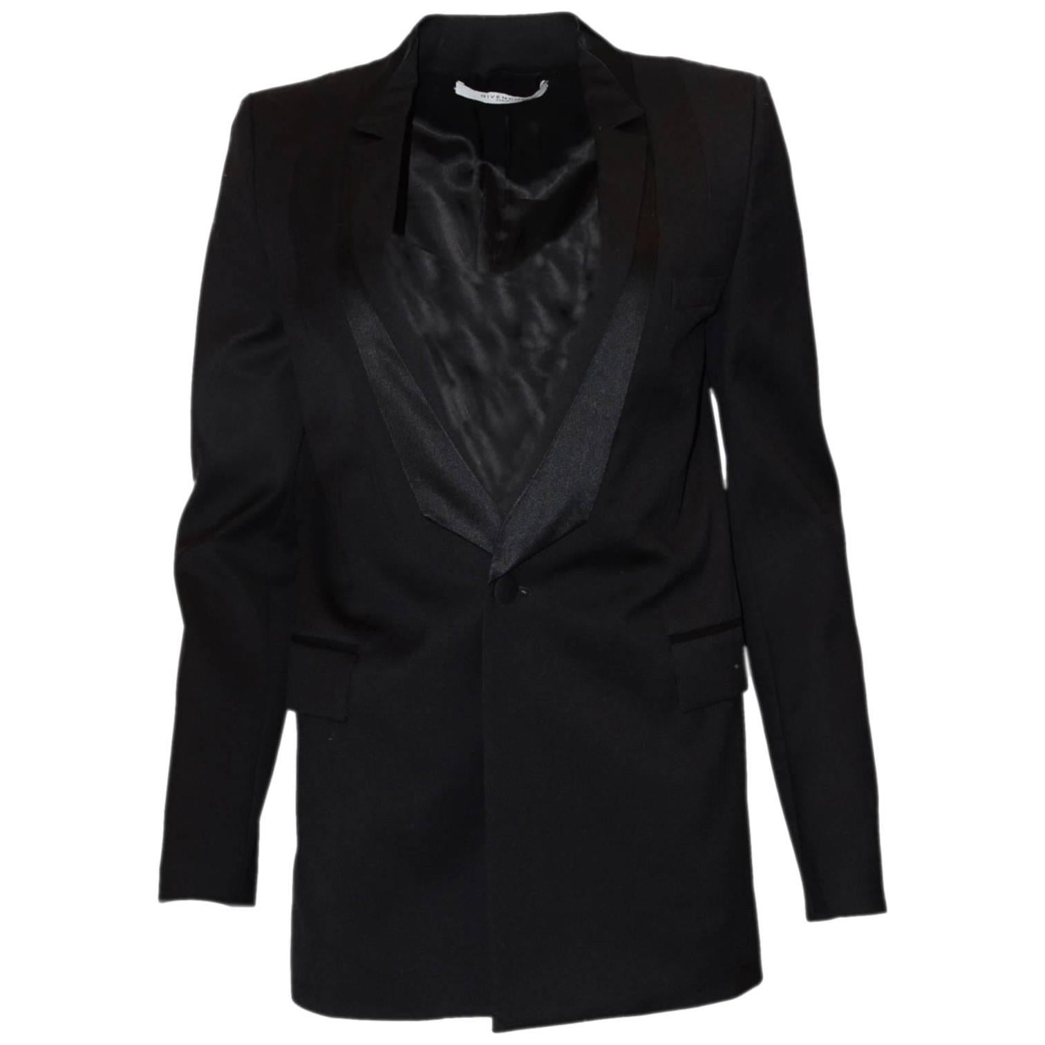 Givenchy Black Wool Blazer Sz FR36
